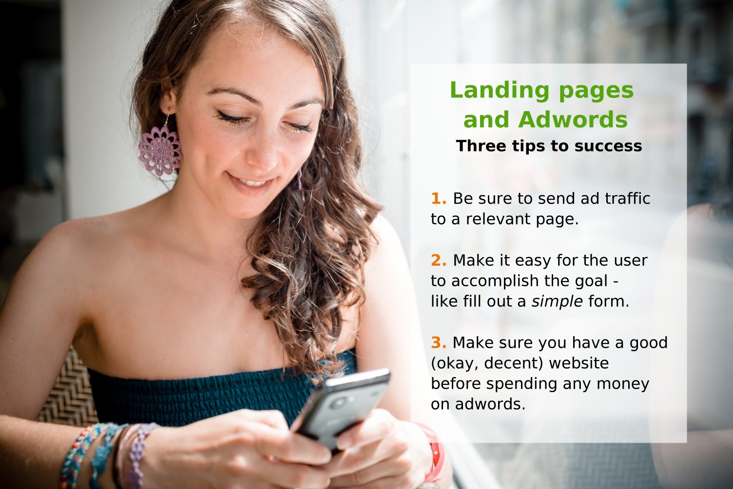 Landing pages and adwords